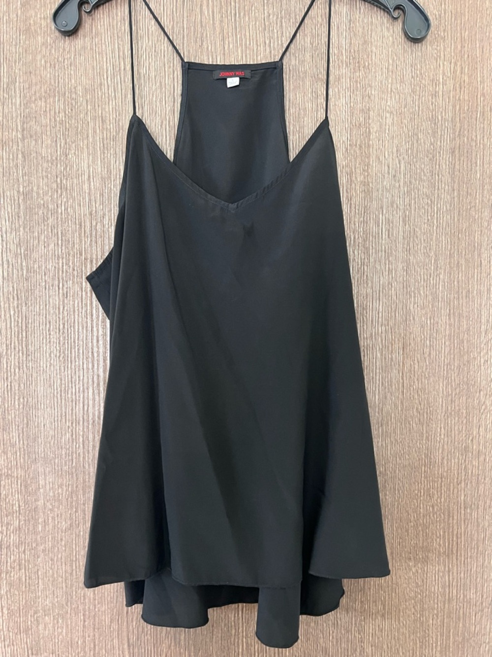 Johnny Was Black Flowing Spaghetti-Strap Camisole